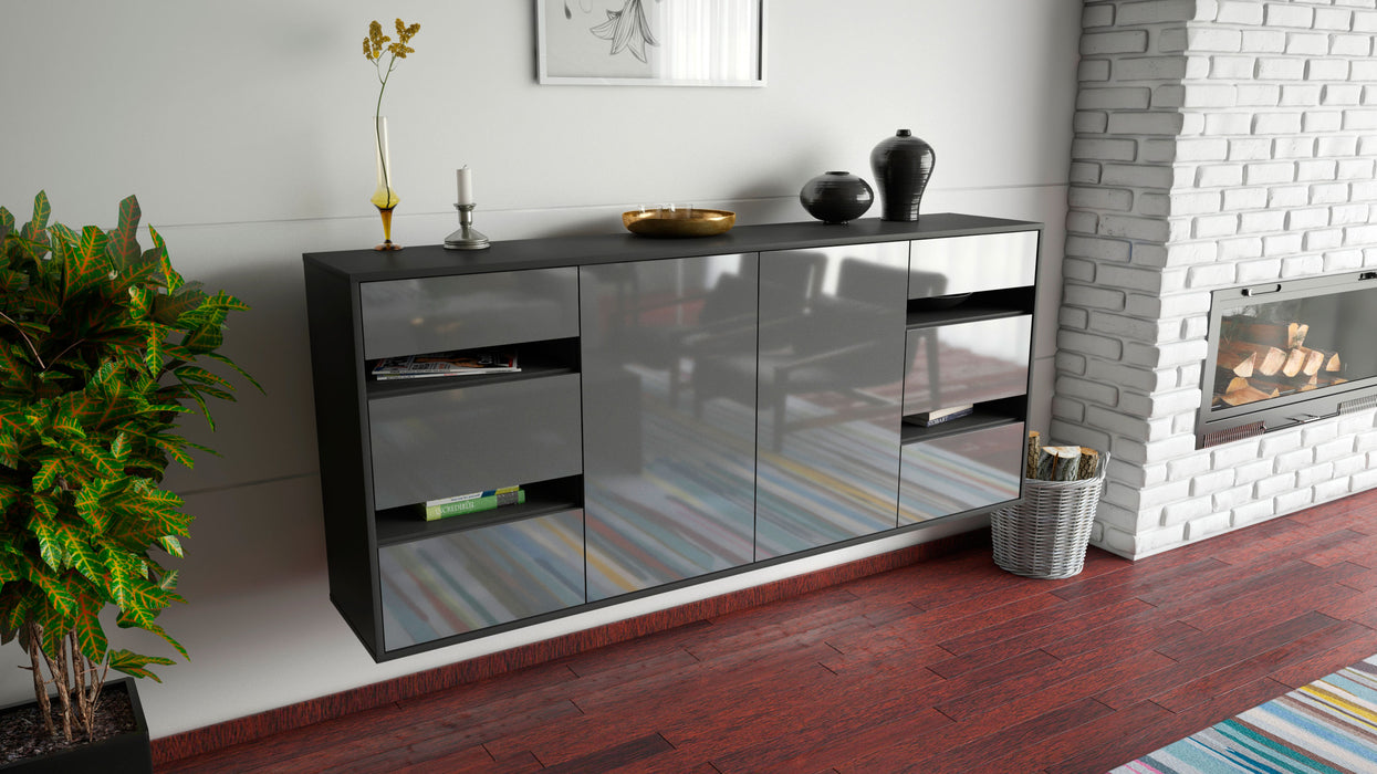 Sideboard Roseville, Grau, hängend (180x79x35cm)