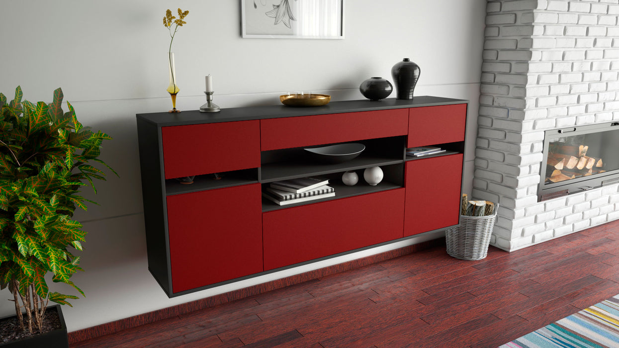 Sideboard Miramar, Bordeaux, hängend (180x79x35cm)