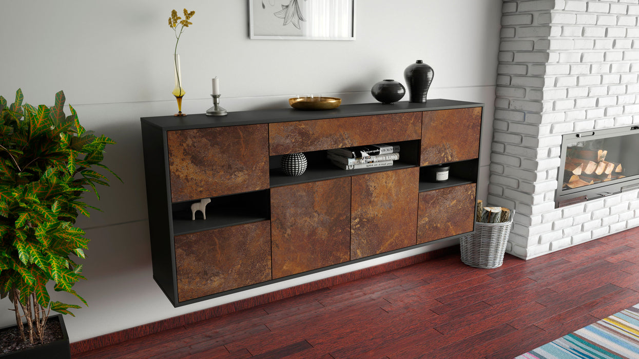 Sideboard Downey, Rost, hängend (180x79x35cm)