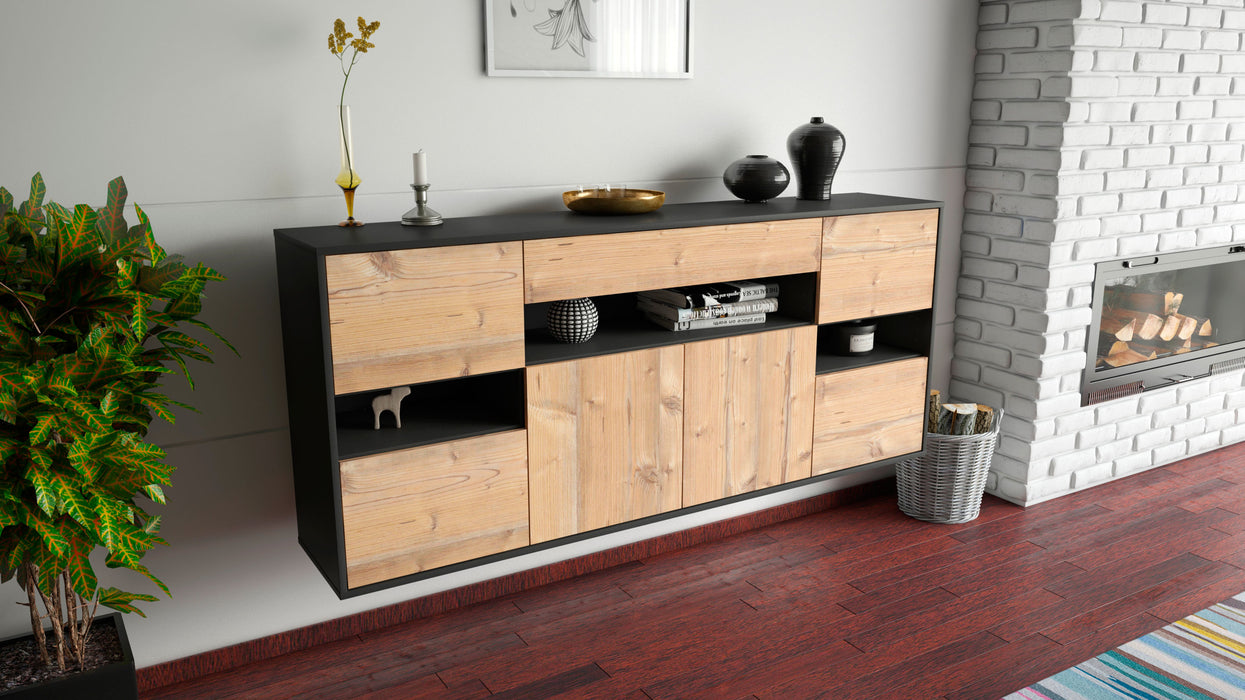 Sideboard Downey, Pinie, hängend (180x79x35cm)