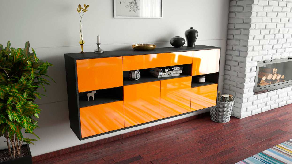 Sideboard Downey, Orange, hängend (180x79x35cm)