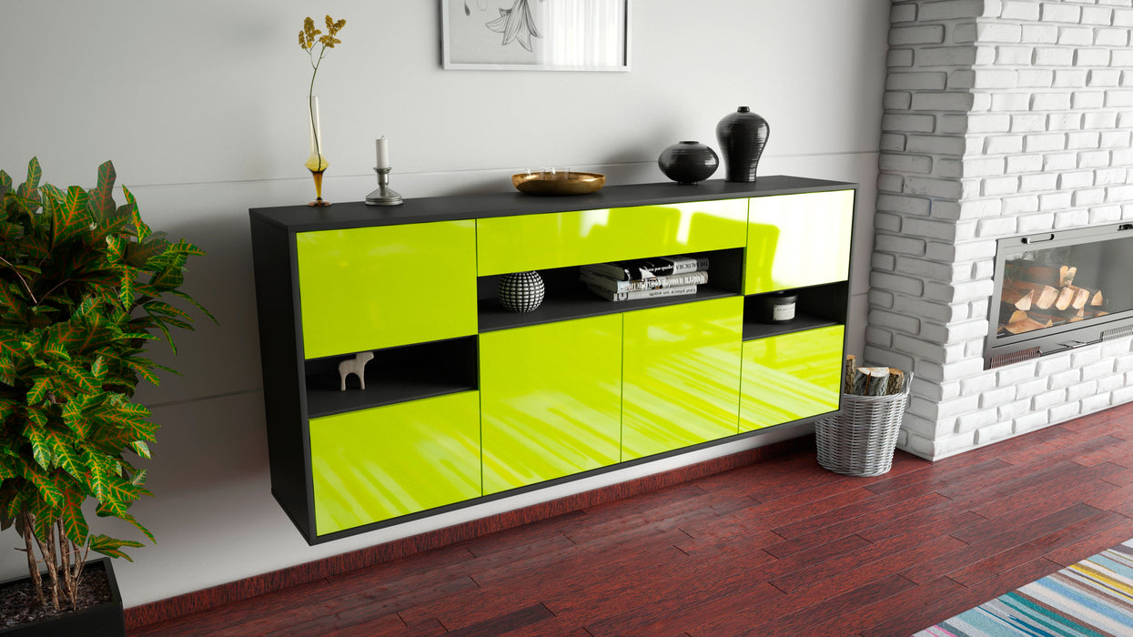 Sideboard Downey, Grün, hängend (180x79x35cm)