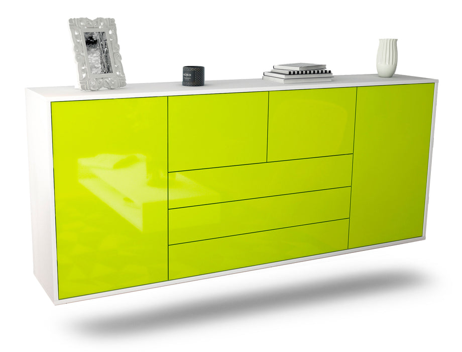 Sideboard Metairie, Grün, hängend (180x79x35cm)