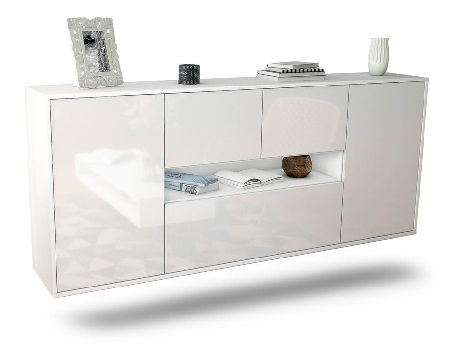 Sideboard Warren, Weiß, hängend (180x79x35cm)