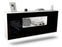 Sideboard East Los Angeles, Schwarz, hängend (180x79x35cm)