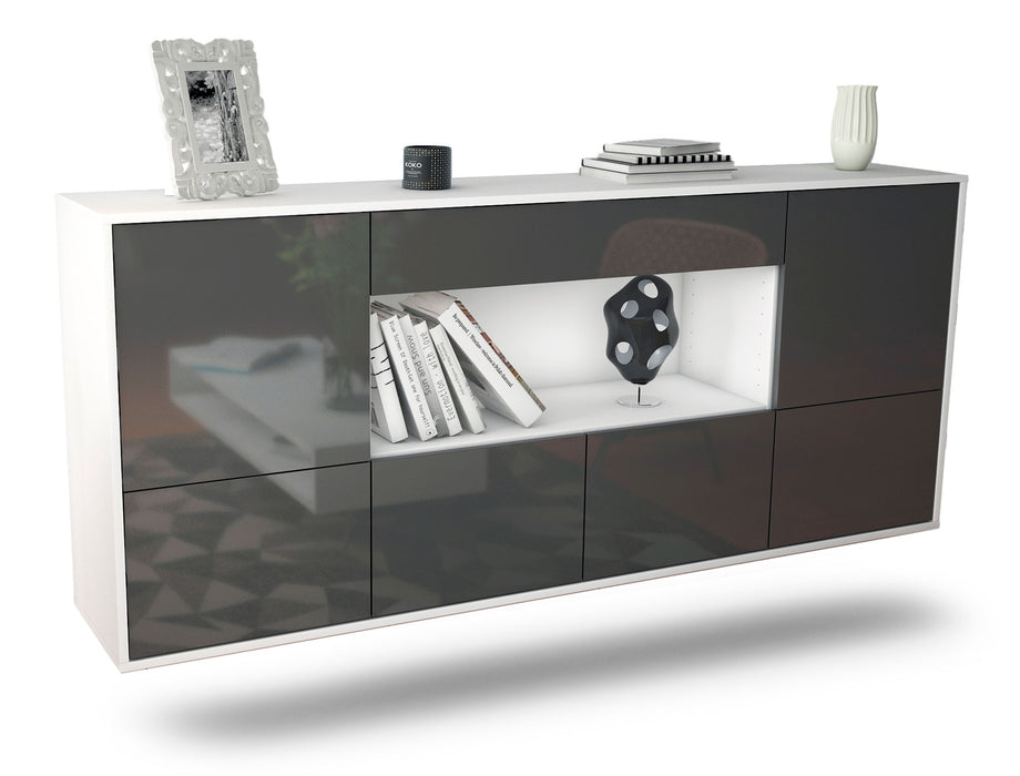 Sideboard Fullerton, Grau, hängend (180x79x35cm)