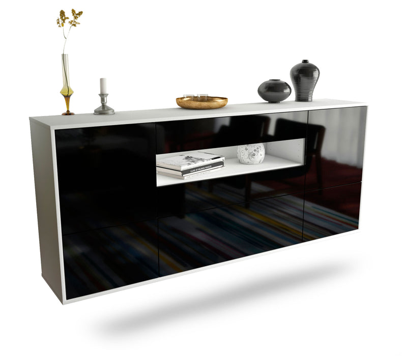 Sideboard Savannah, Schwarz, hängend (180x79x35cm)