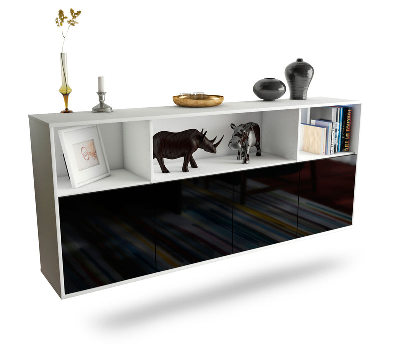 Sideboard Columbia, Schwarz, hängend (180x79x35cm)