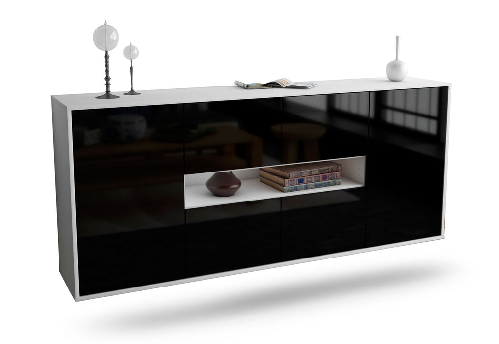 Sideboard Stamford, Schwarz, hängend (180x79x35cm)