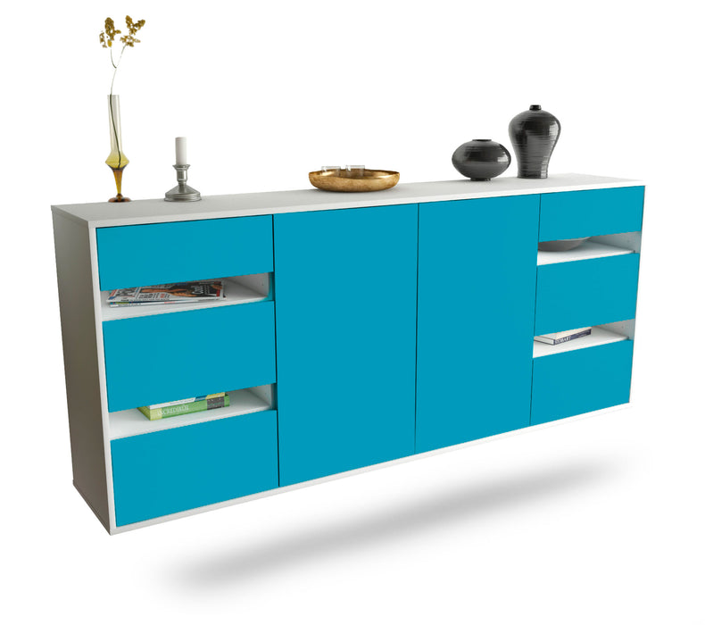 Sideboard Roseville, Türkis, hängend (180x79x35cm)