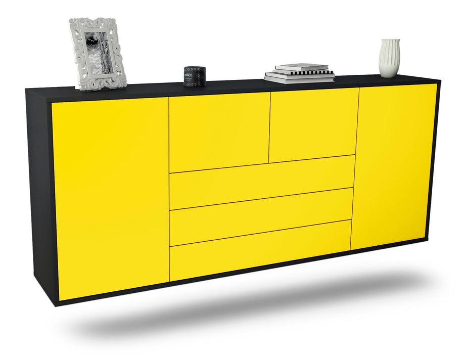 Sideboard Metairie, Gelb, hängend (180x79x35cm)