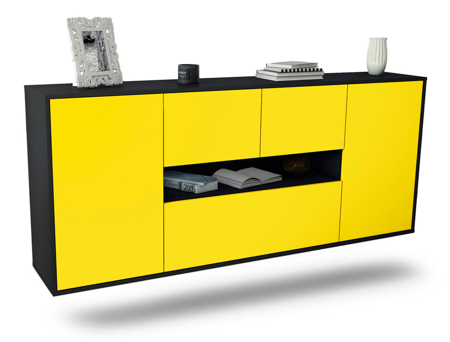 Sideboard Warren, Gelb, hängend (180x79x35cm)