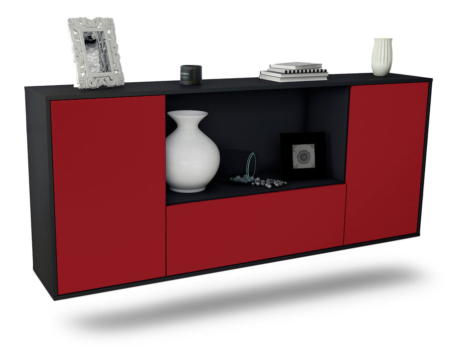 Sideboard Fort Collins, Bordeaux, hängend (180x79x35cm)