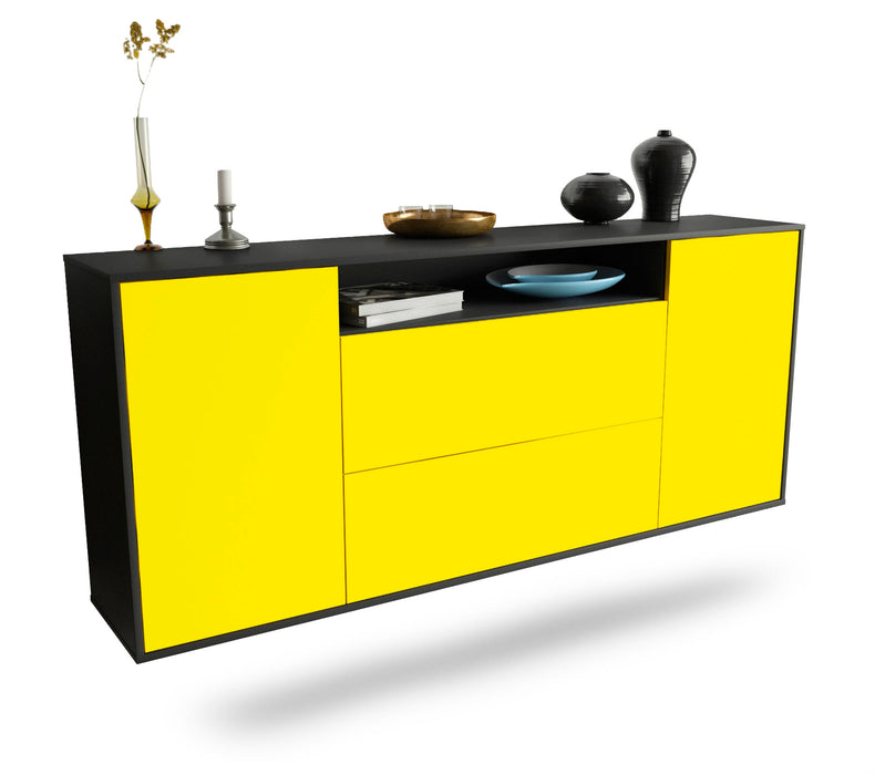 Sideboard Thousand Oaks, Gelb, hängend (180x79x35cm)