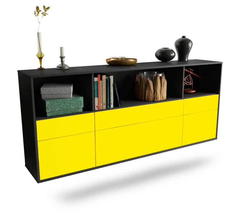 Sideboard Cary, Gelb, hängend (180x79x35cm)