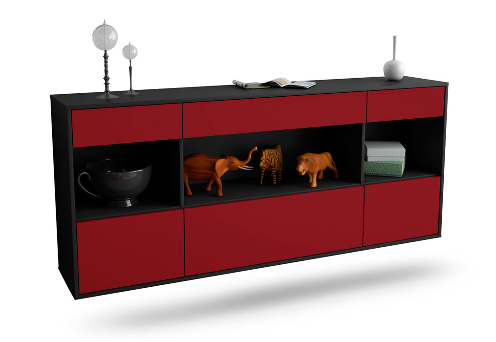 Sideboard Clarksville, Bordeaux, hängend (180x79x35cm)