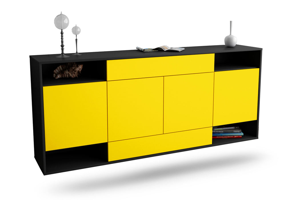 Sideboard Evansville, Gelb, hängend (180x79x35cm)