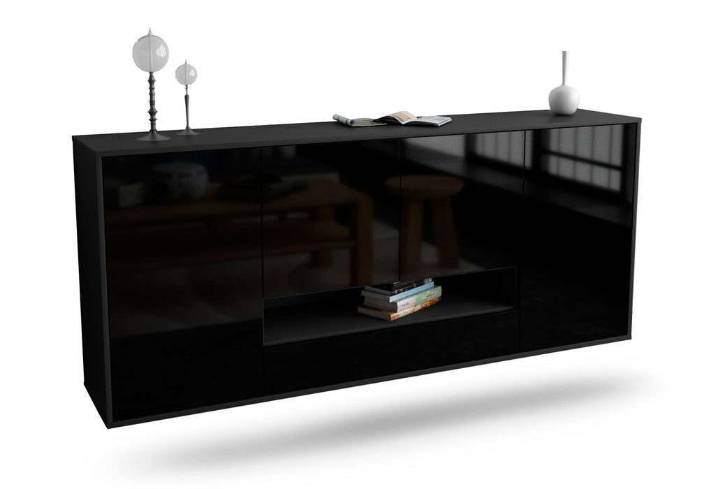 Sideboard Abilene, Schwarz, hängend (180x79x35cm)