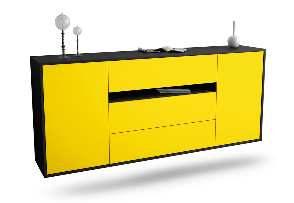 Sideboard McKinney, Gelb, hängend (180x79x35cm)