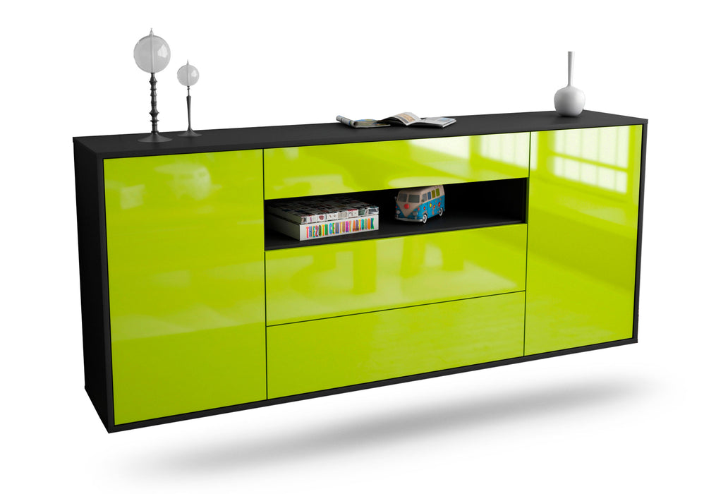 Sideboard Vallejo, Grün, hängend (180x79x35cm)