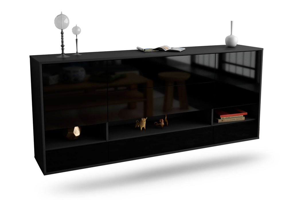 Sideboard Lafayette, Schwarz, hängend (180x79x35cm)