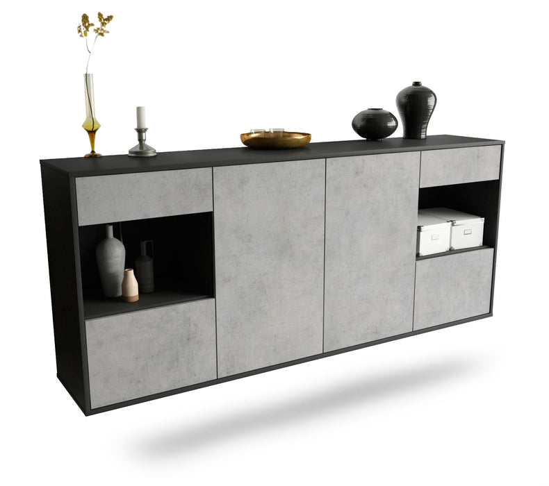 Sideboard Charleston, Beton, hängend (180x79x35cm)