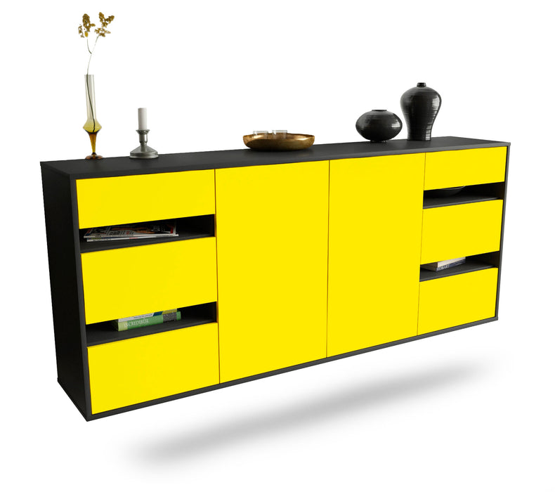 Sideboard Roseville, Gelb, hängend (180x79x35cm)