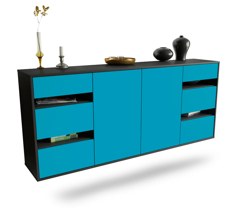 Sideboard Roseville, Türkis, hängend (180x79x35cm)