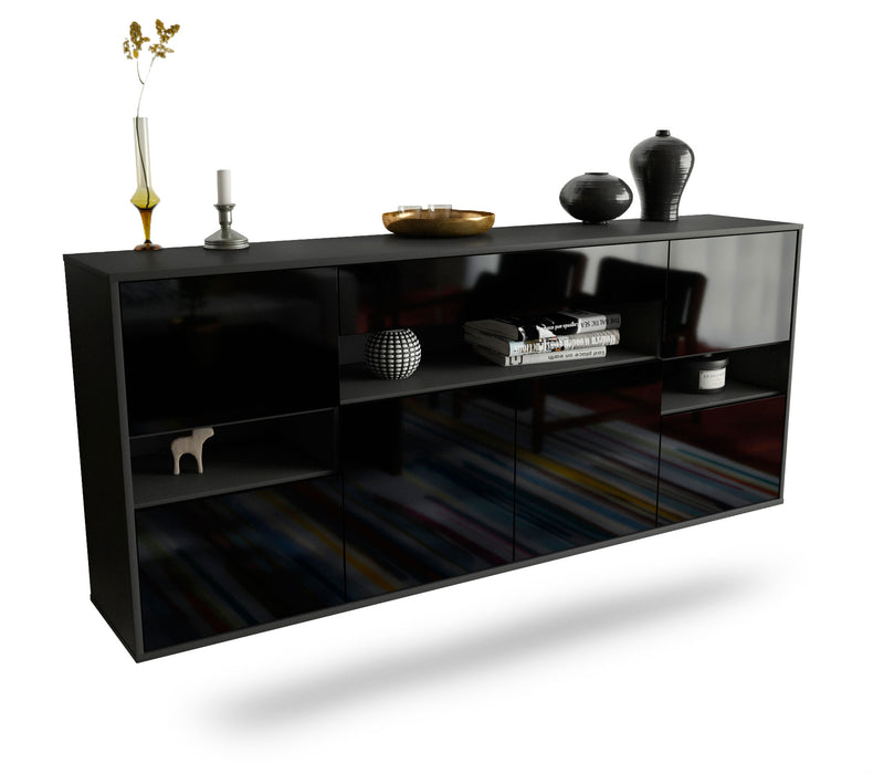 Sideboard Downey, Schwarz, hängend (180x79x35cm)