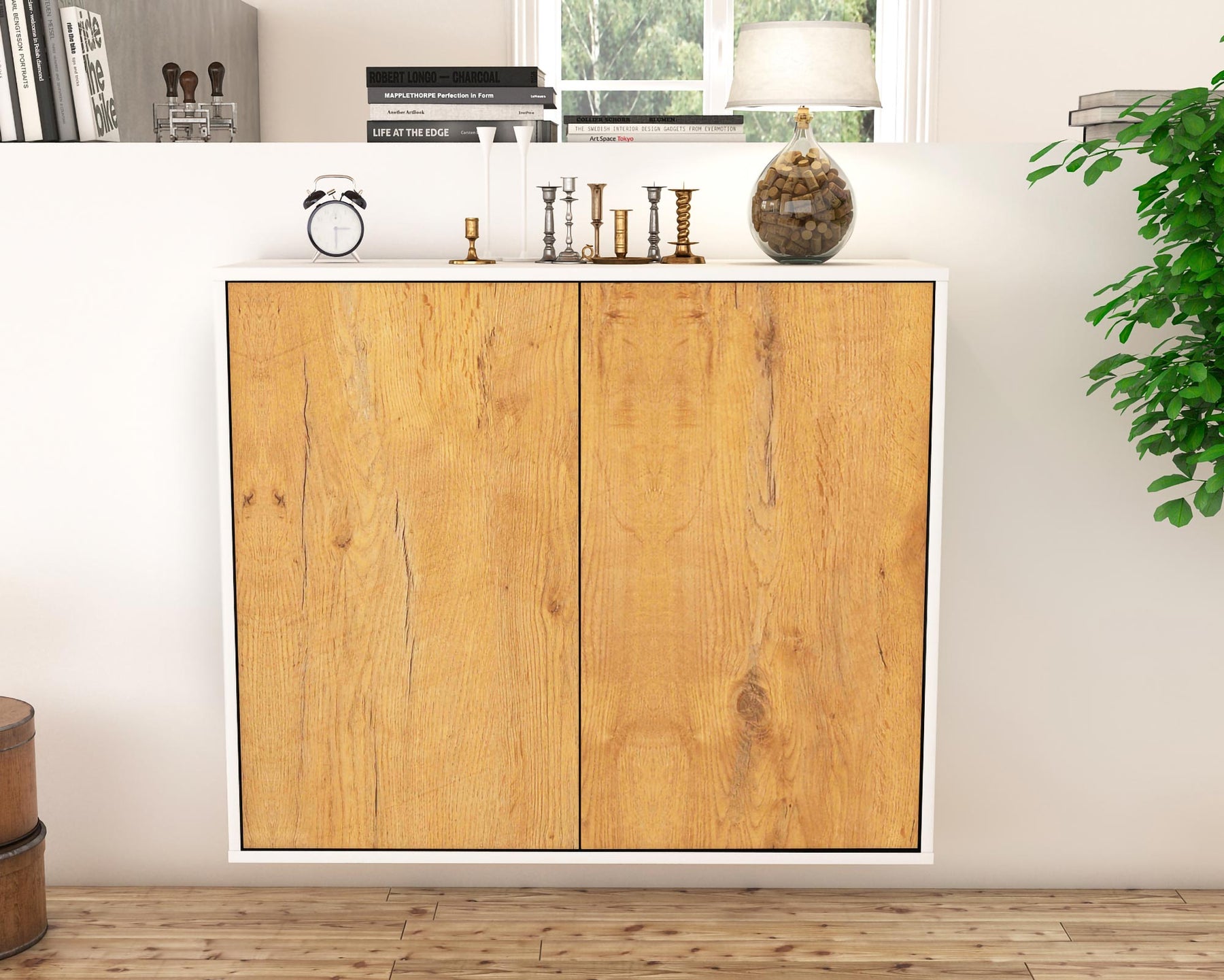 Sideboard Hialeah, Eiche, hängend (92x79x35cm)