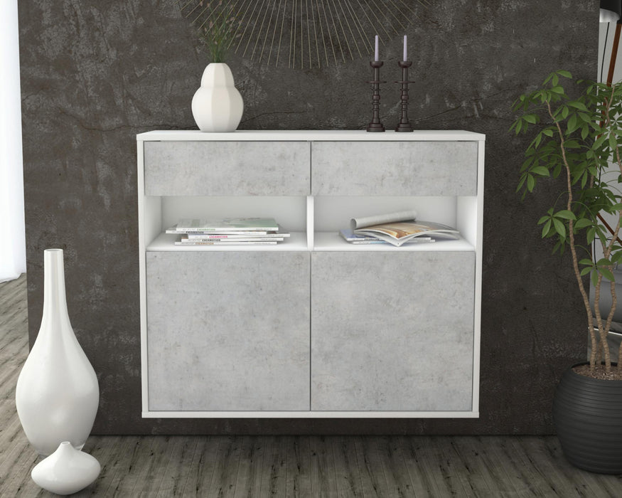 Sideboard North Las Vegas, Beton, hängend (92x79x35cm)