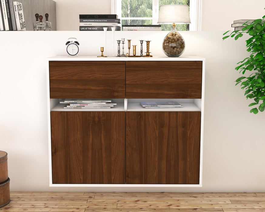 Sideboard Akron, Walnuss, hängend (92x79x35cm)