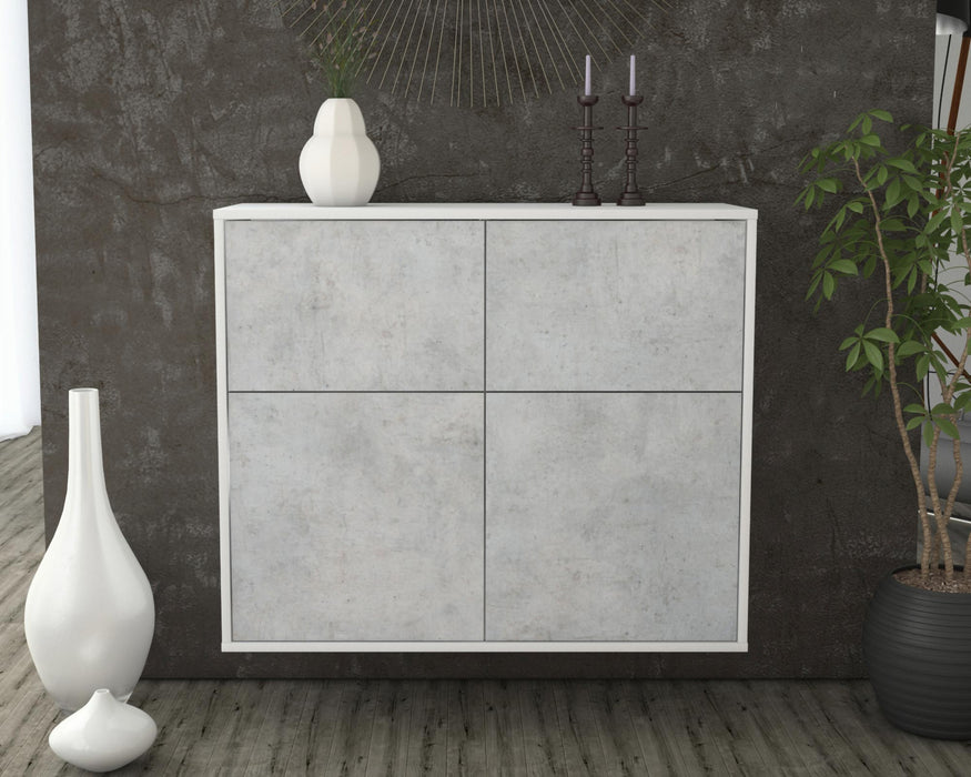 Sideboard Gilbert, Beton, hängend (92x79x35cm)