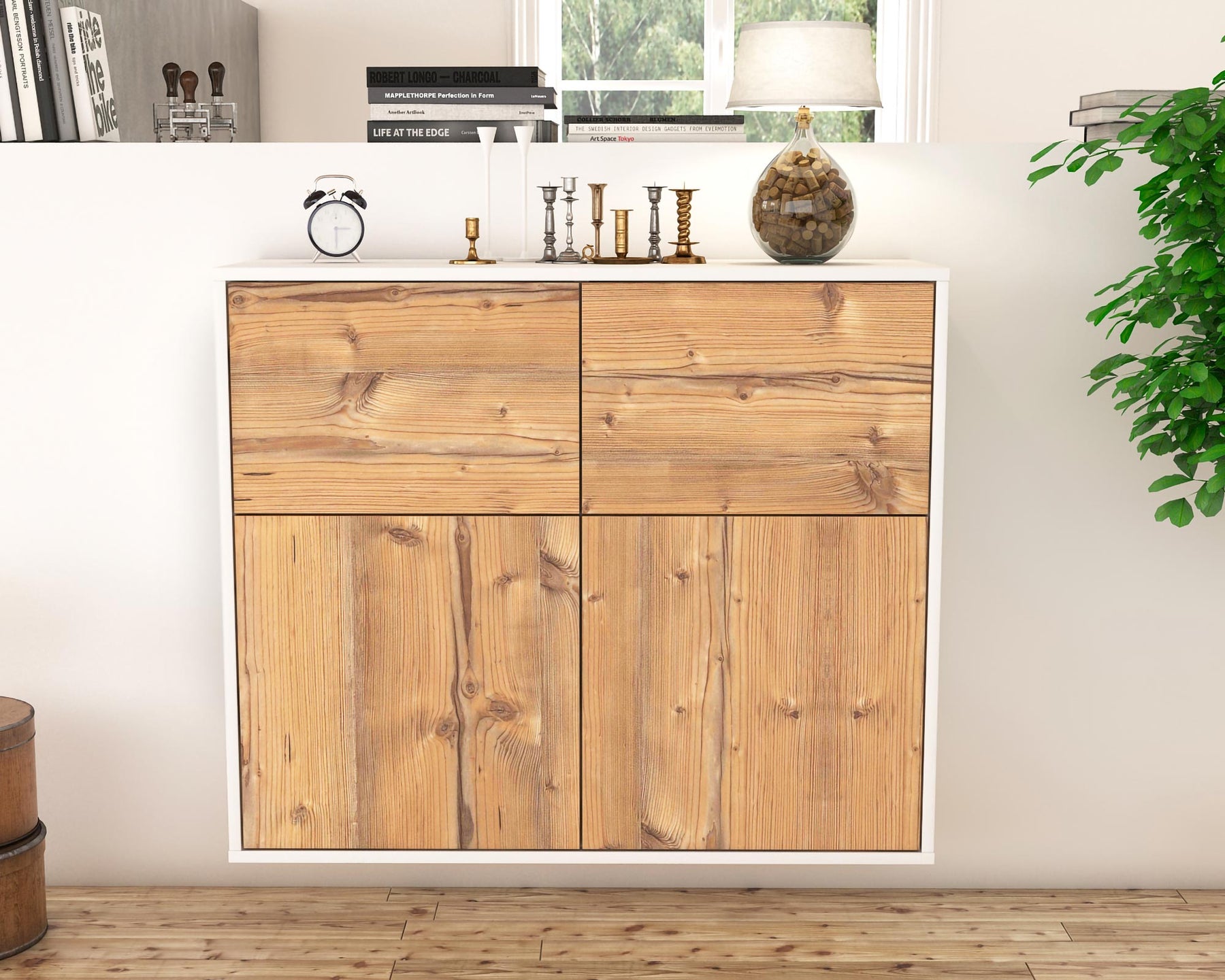 Sideboard Gilbert, Pinie, hängend (92x79x35cm)