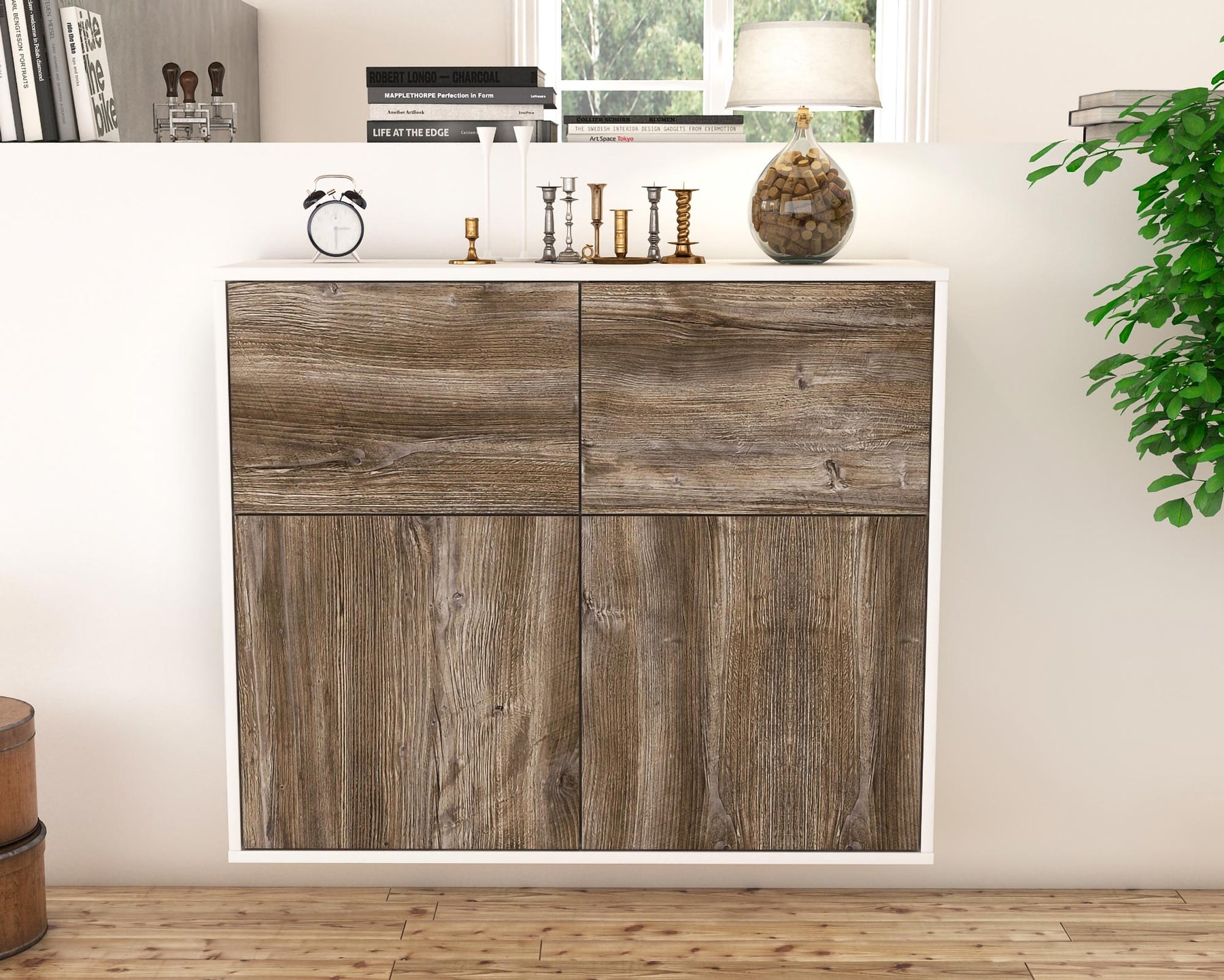 Sideboard Gilbert, Treibholz, hängend (92x79x35cm)