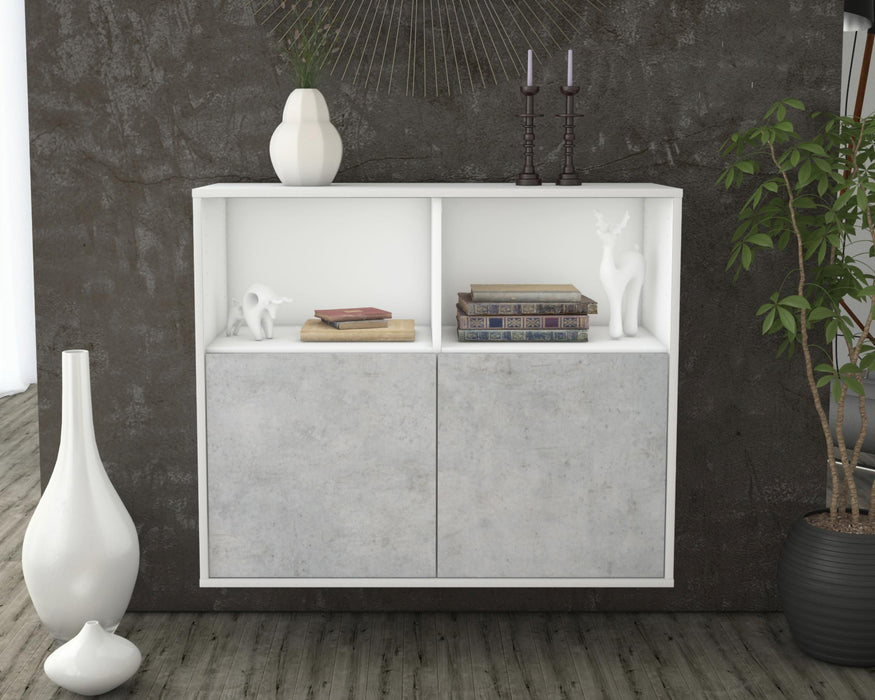 Sideboard Rochester, Beton, hängend (92x79x35cm)