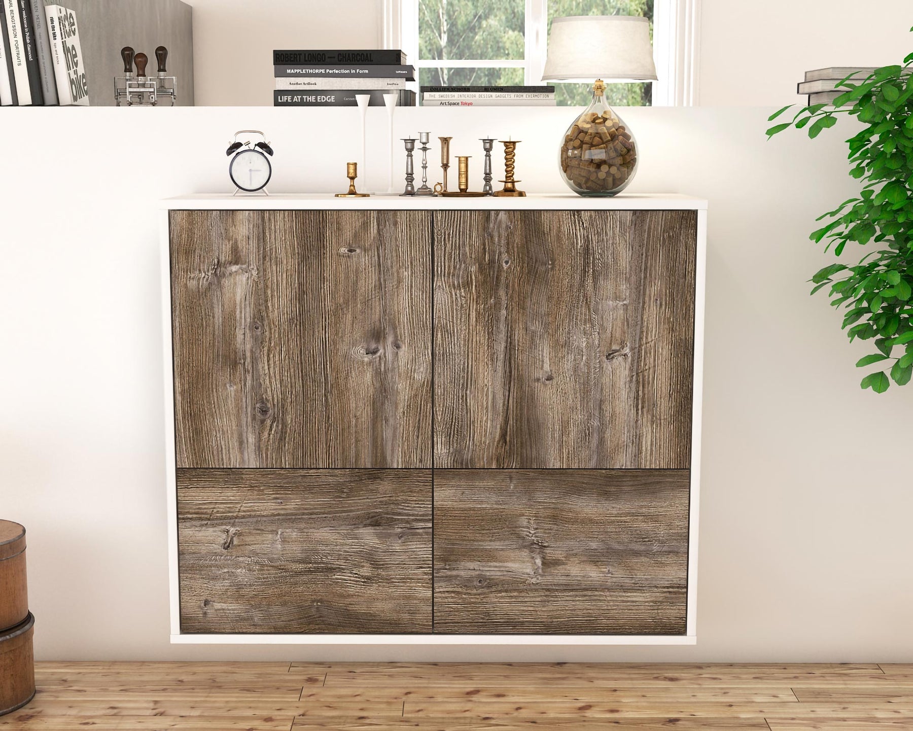 Sideboard Montgomery, Treibholz, hängend (92x79x35cm)