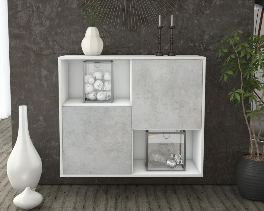 Sideboard Modesto, Beton, hängend (92x79x35cm)