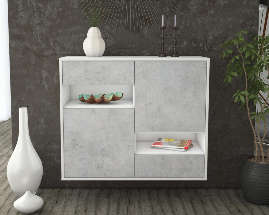 Sideboard Spokane, Beton, hängend (92x79x35cm)