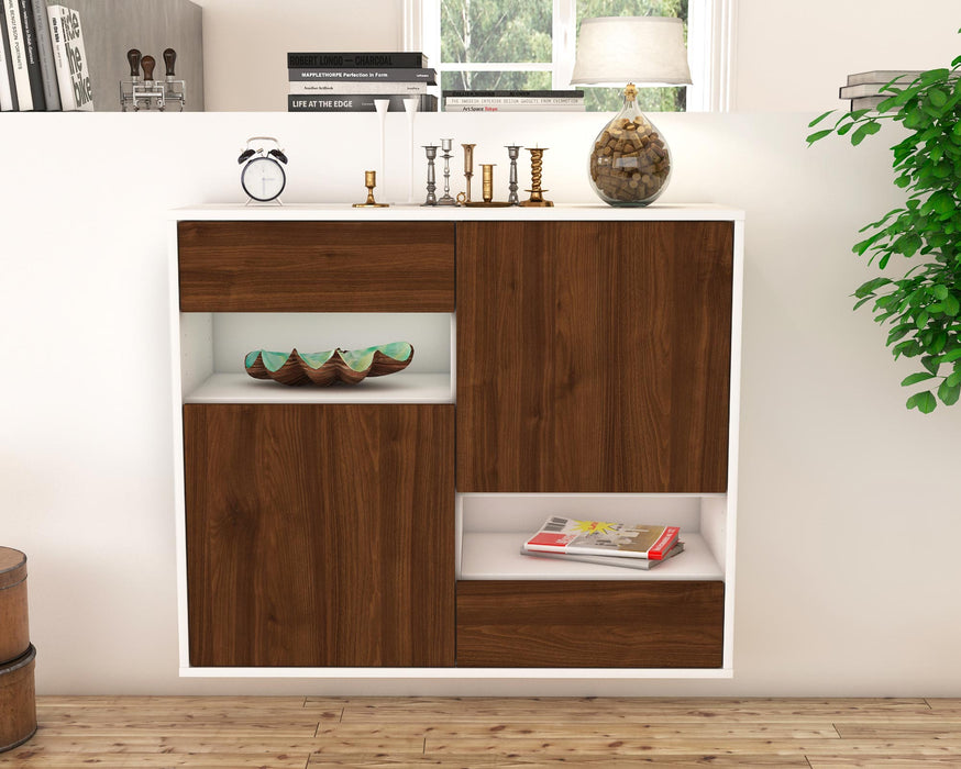 Sideboard Spokane, Walnuss, hängend (92x79x35cm)