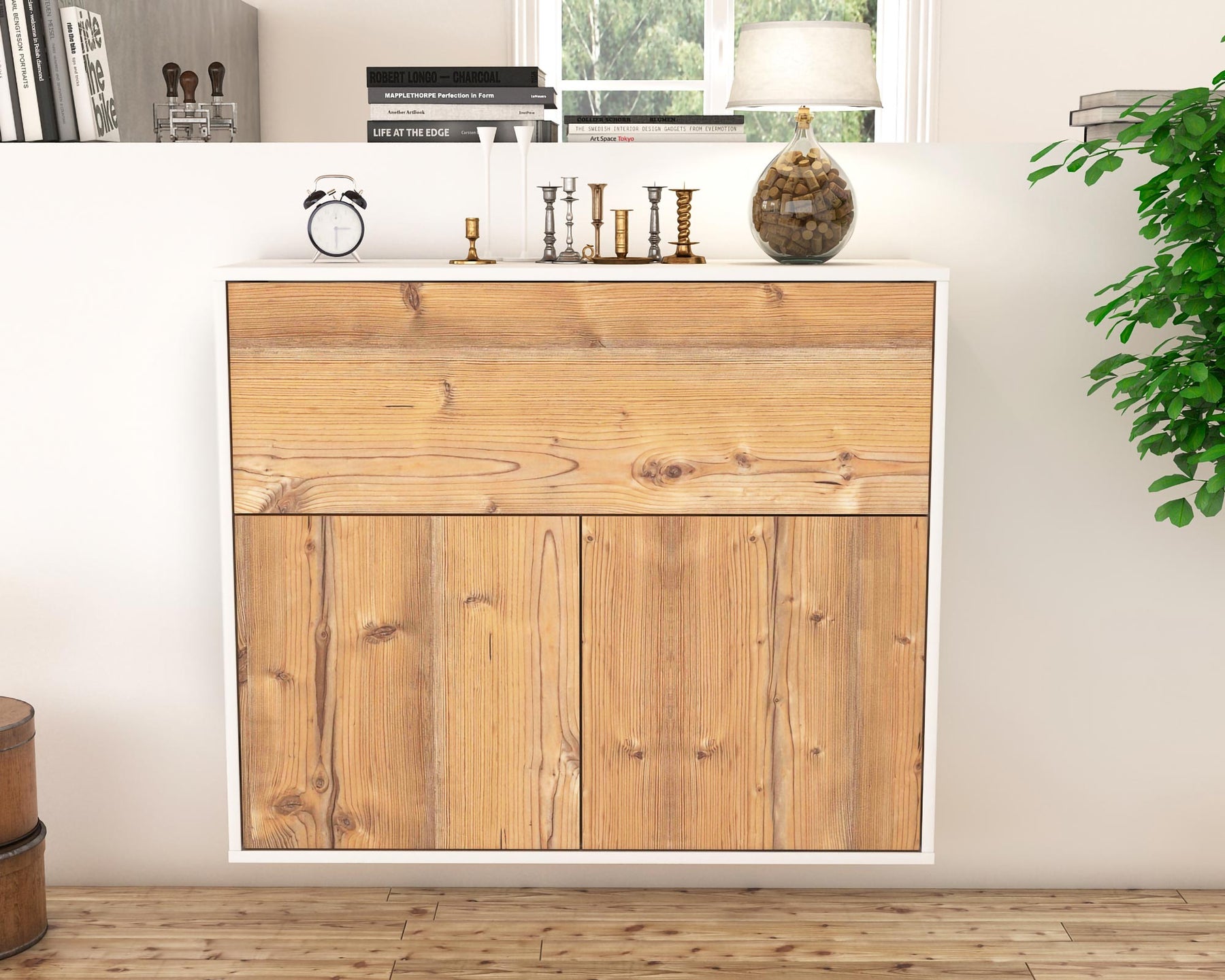 Sideboard Irving, Pinie, hängend (92x79x35cm)