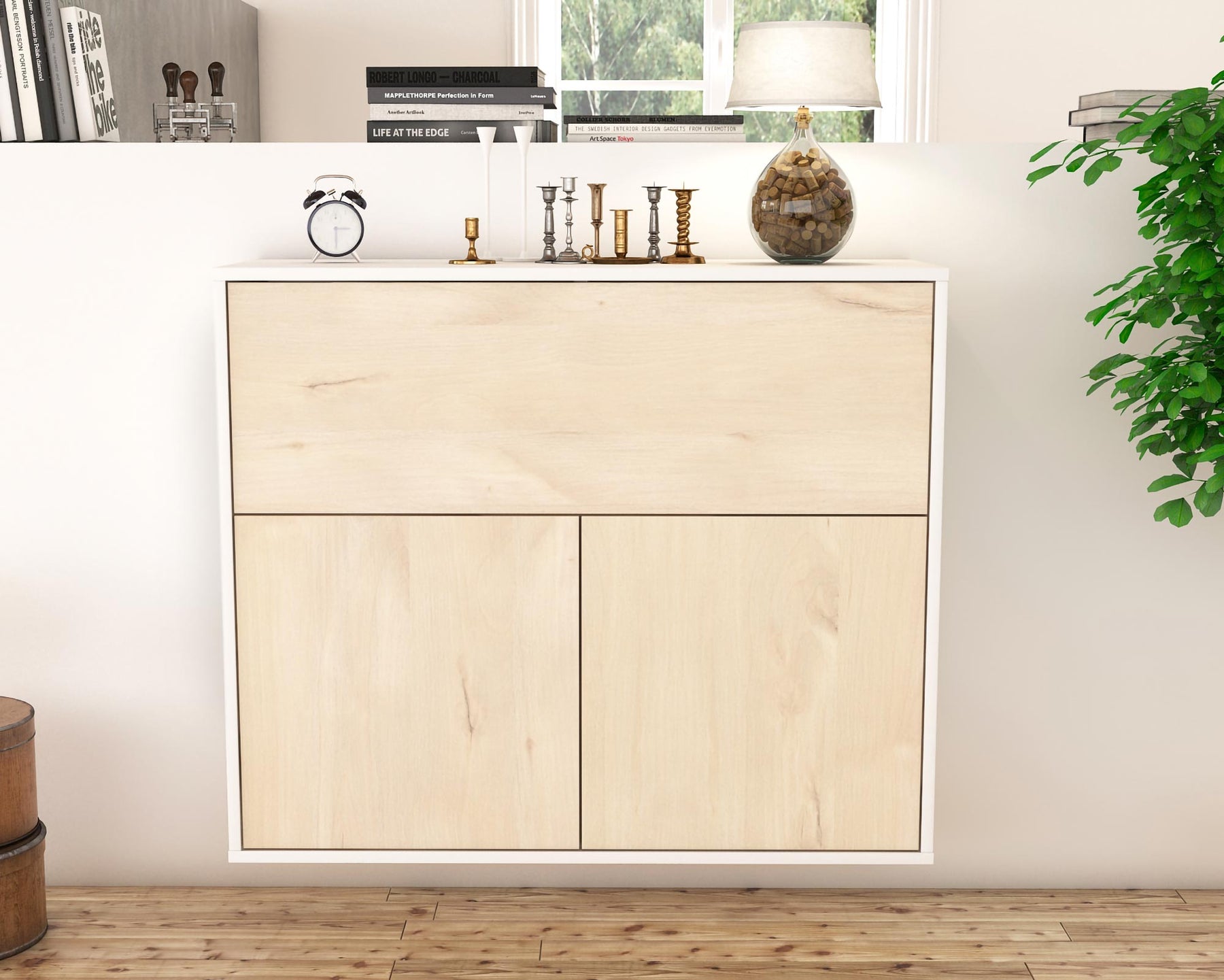 Sideboard Irving, Zeder, hängend (92x79x35cm)