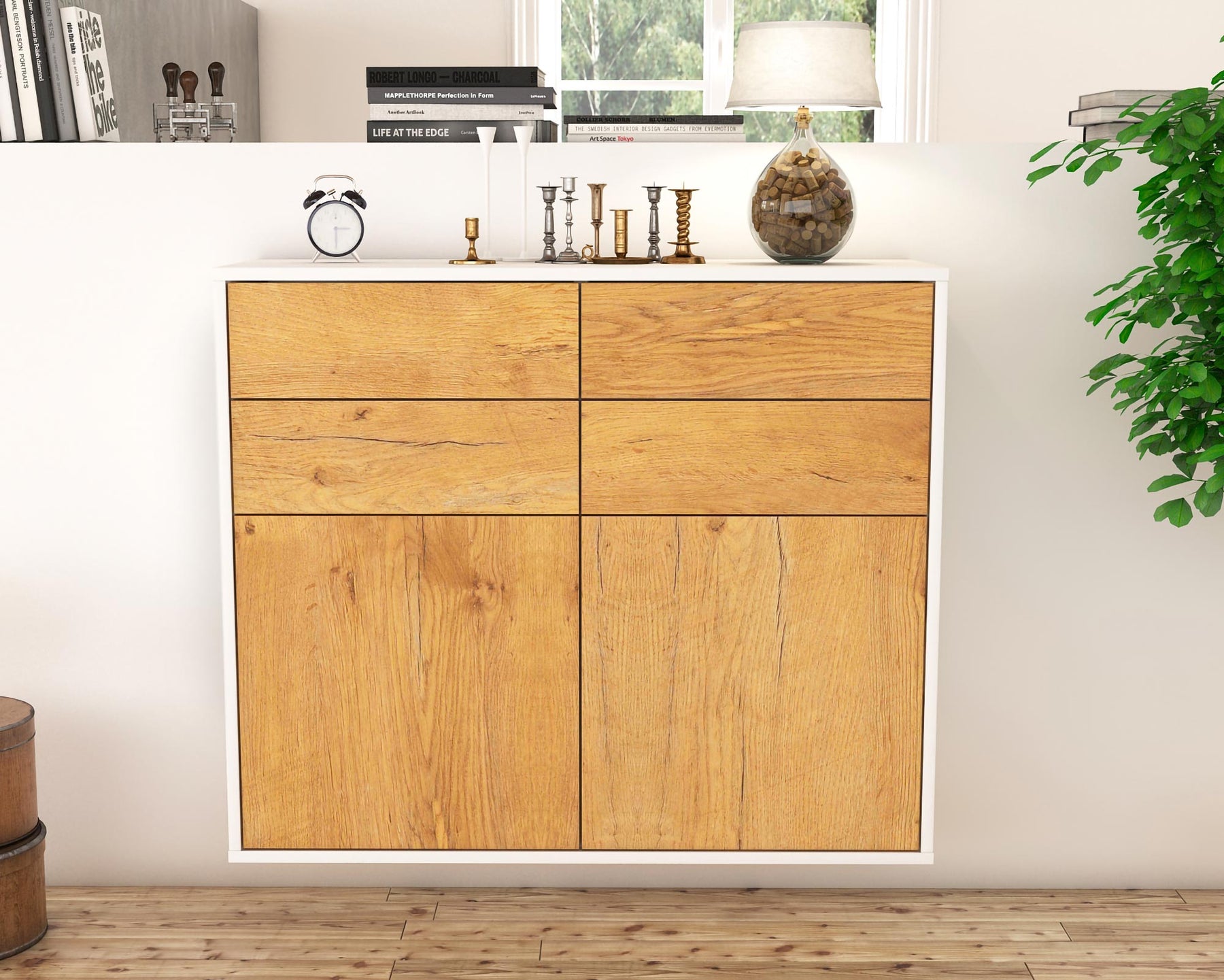 Sideboard Grand Rapids, Eiche, hängend (92x79x35cm)