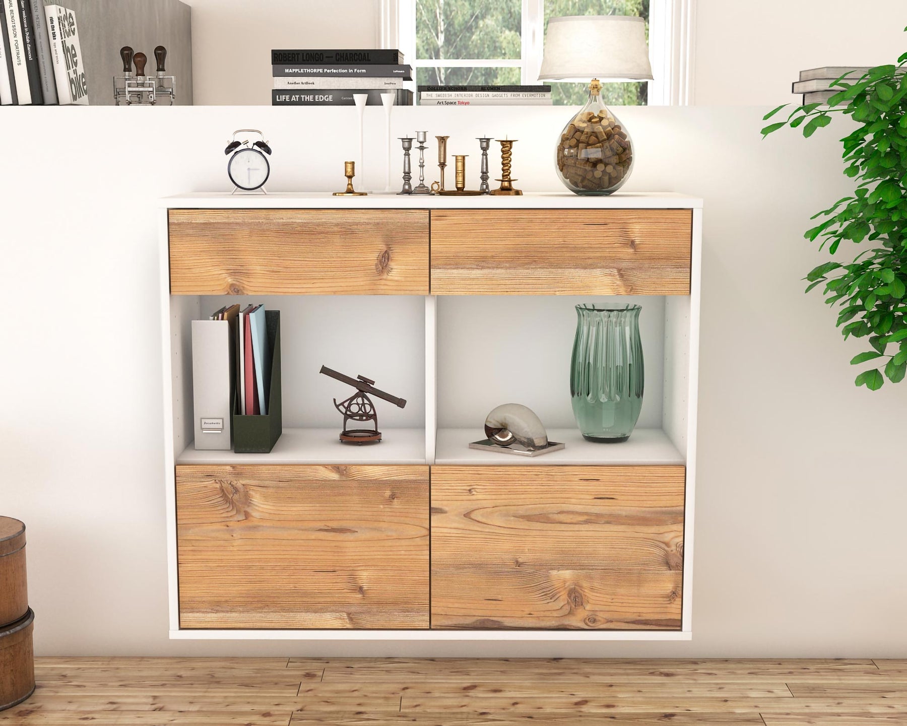 Sideboard Mobile, Pinie, hängend (92x79x35cm)