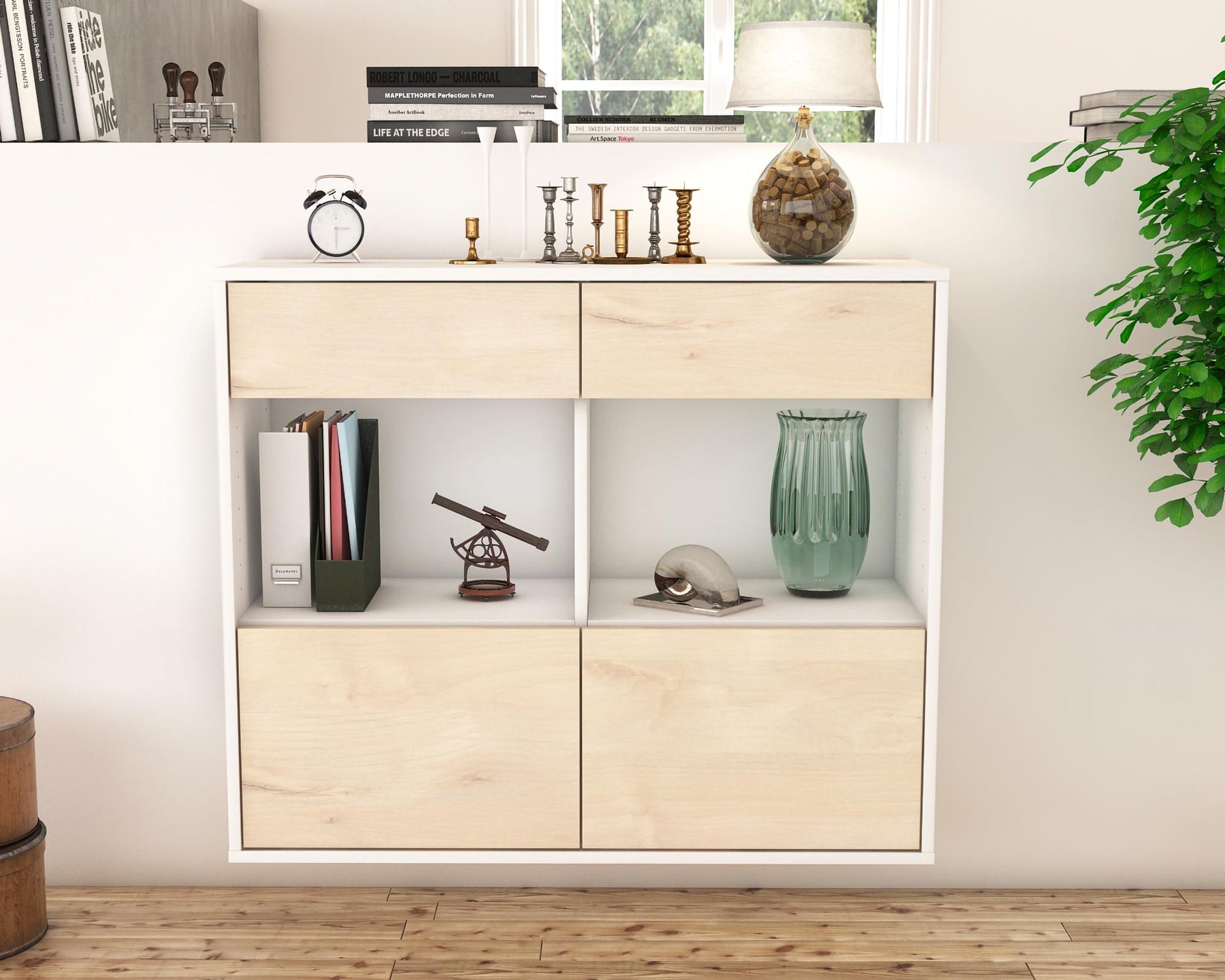 Sideboard Mobile, Zeder, hängend (92x79x35cm)