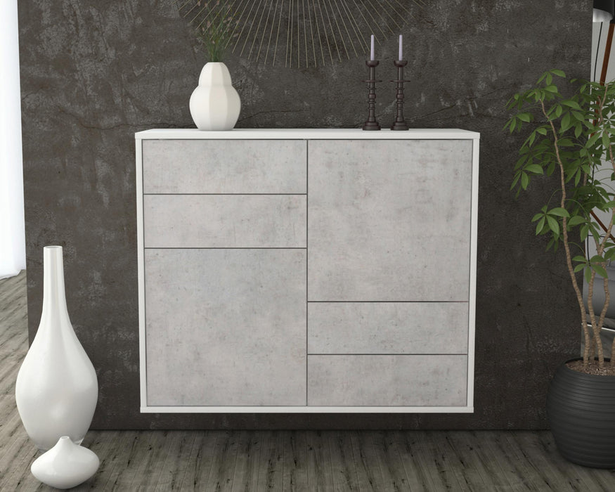 Sideboard Little Rock, Beton, hängend (92x79x35cm)