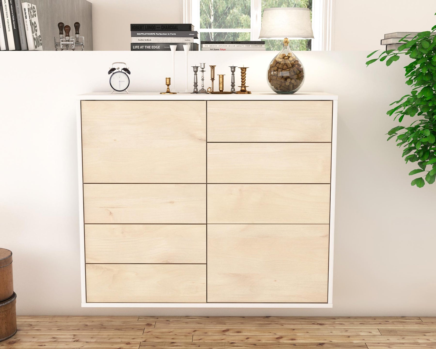 Sideboard Paradise, Zeder, hängend (92x79x35cm)