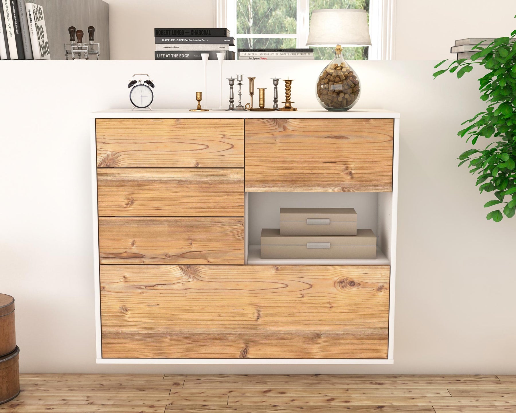 Sideboard Knoxville, Pinie, hängend (92x79x35cm)