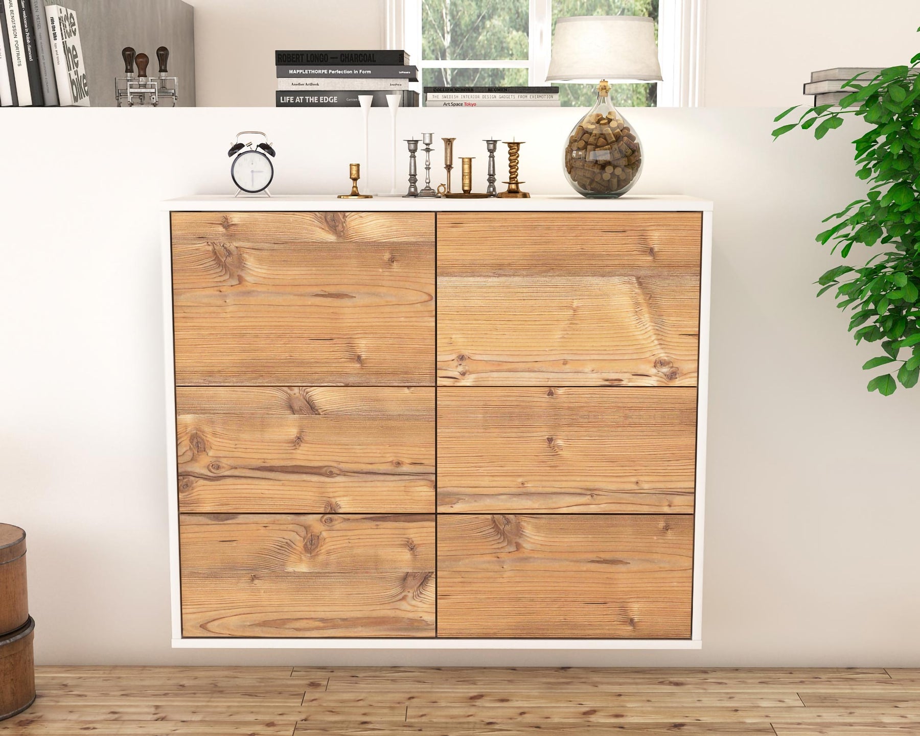 Sideboard Worcester, Pinie, hängend (92x79x35cm)