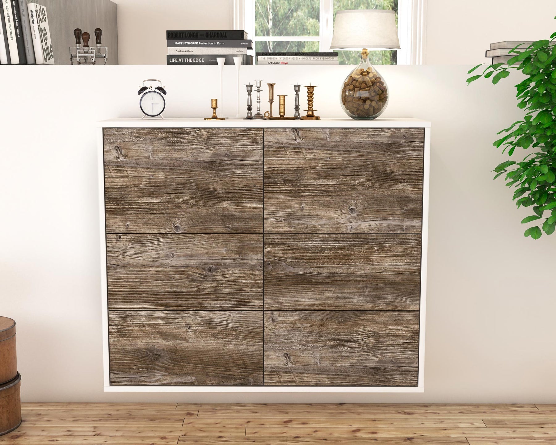 Sideboard Worcester, Treibholz, hängend (92x79x35cm)